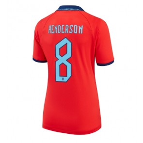 England Jordan Henderson #8 Replica Away Stadium Shirt for Women World Cup 2022 Short Sleeve